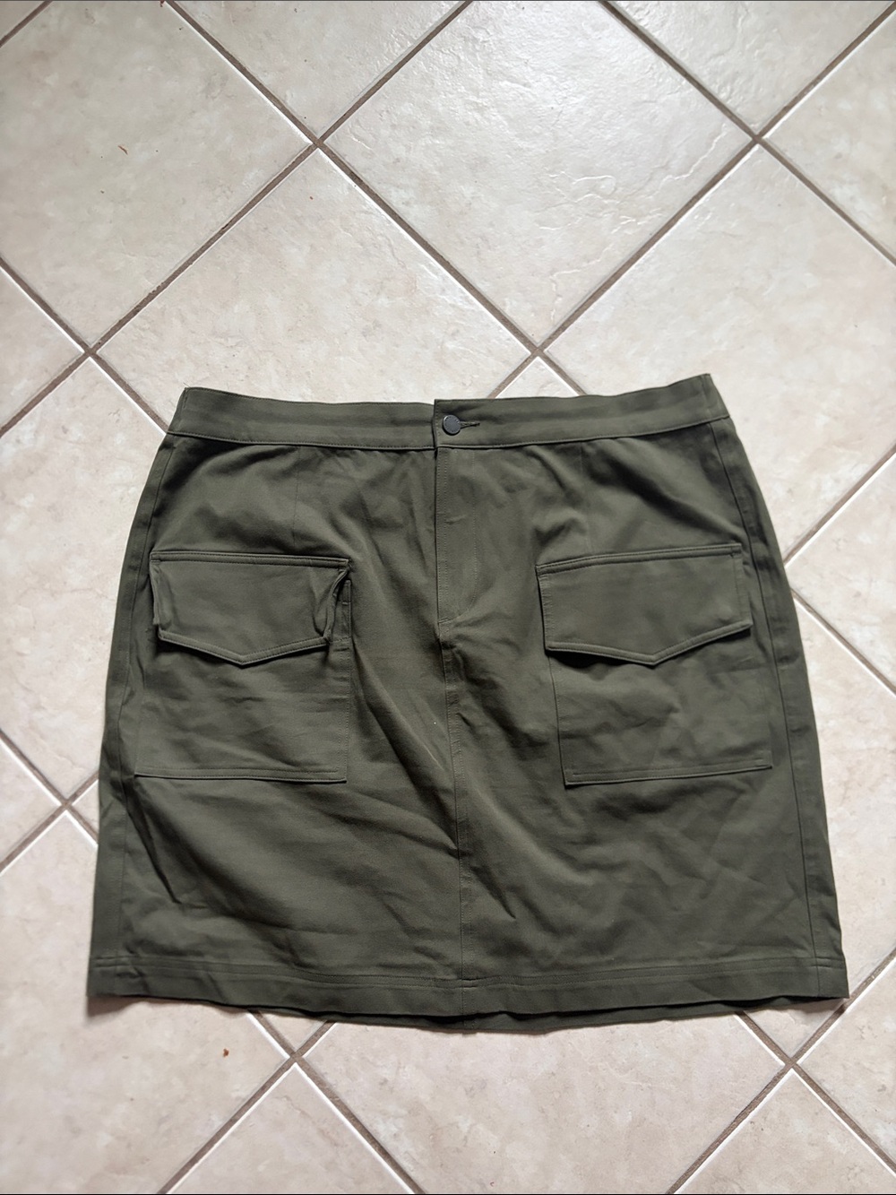 Universal Standard Olive Green Cargo Skirt
